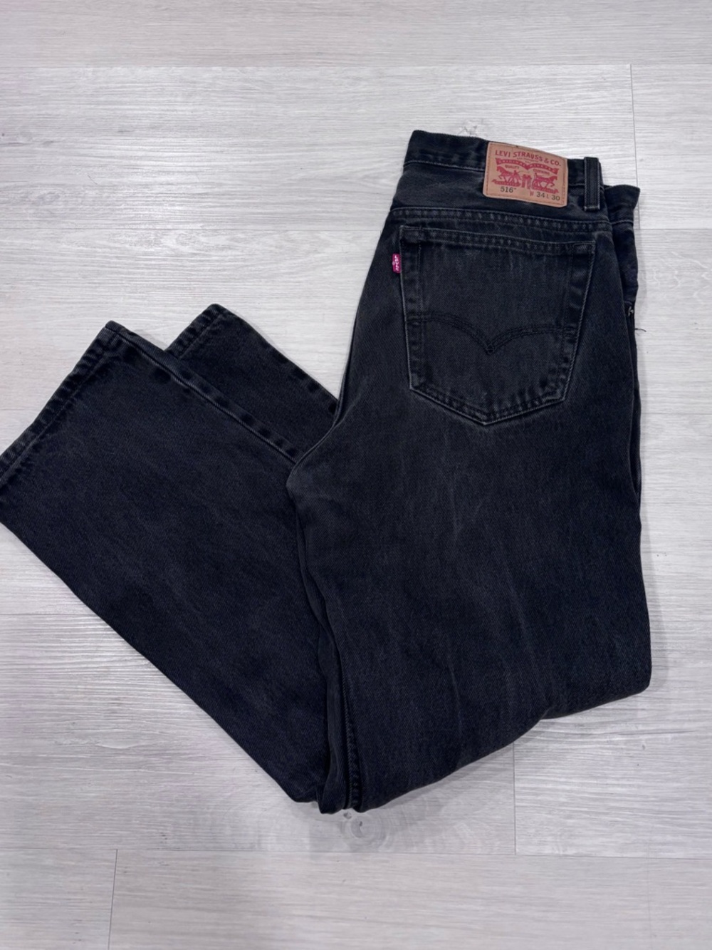 Vintage  516 Levi's Straight Black Jeans with Branded Patch